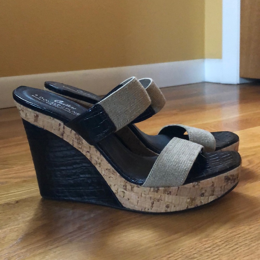 Couture wedge sandals